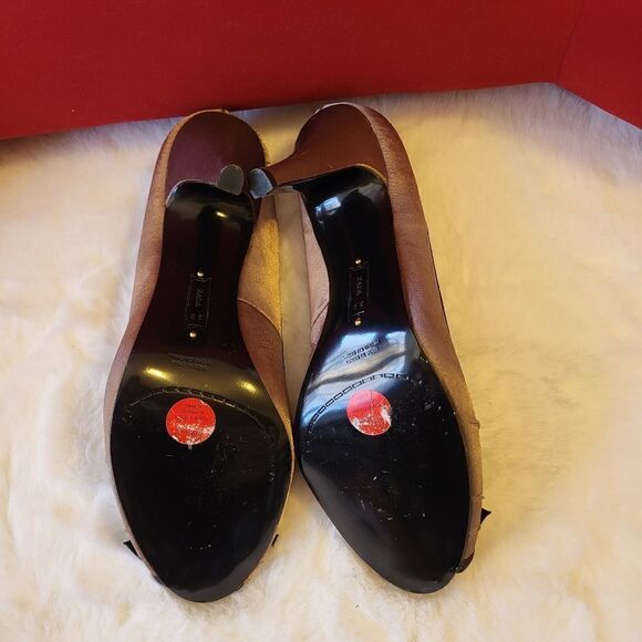 NWT Zara grey metallic peep toe heels - Picture 5 of 7